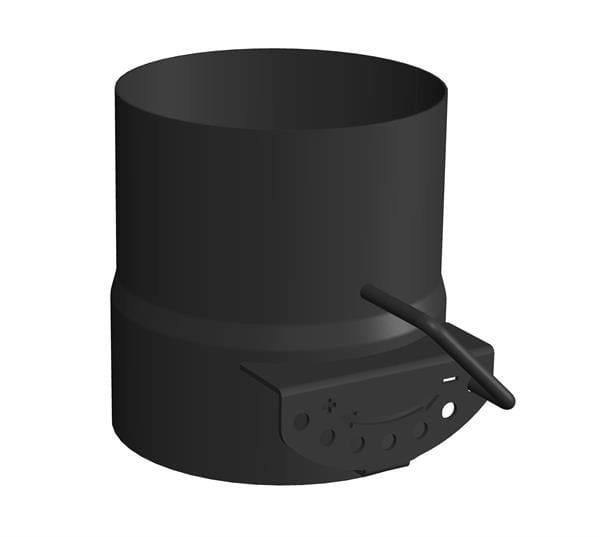 Ayarlanabilir Baca Klapesi / Boy: 8 Cm / Çap: 13 Cm / Mat Siyah Boyalı